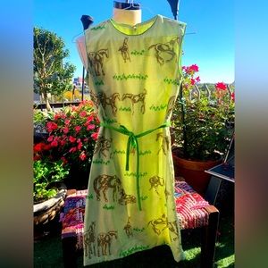 NWOT Women VINTAGE Shift Horse Dress